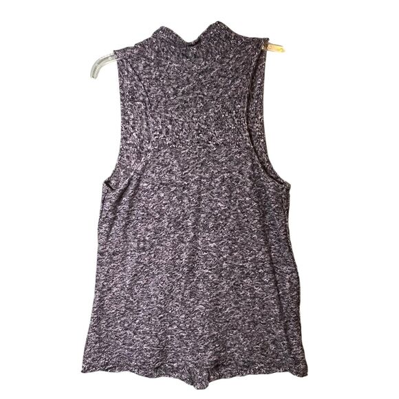 Maurices Sweater Vest Womens Medium Gray Marled Open Front Pockets Button Knit - Picture 3 of 9